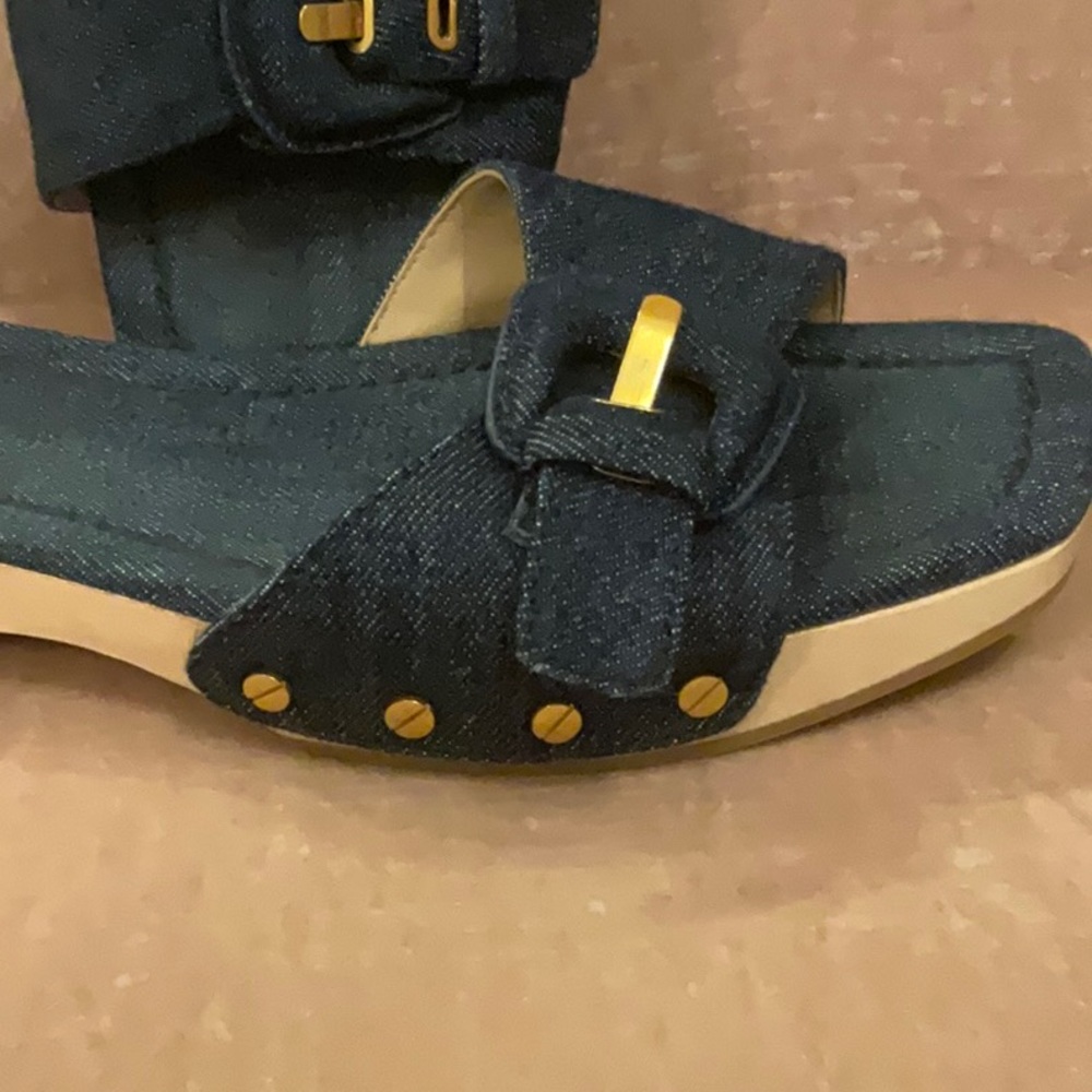 Veronica Beard Denim Clog Slides - image 6
